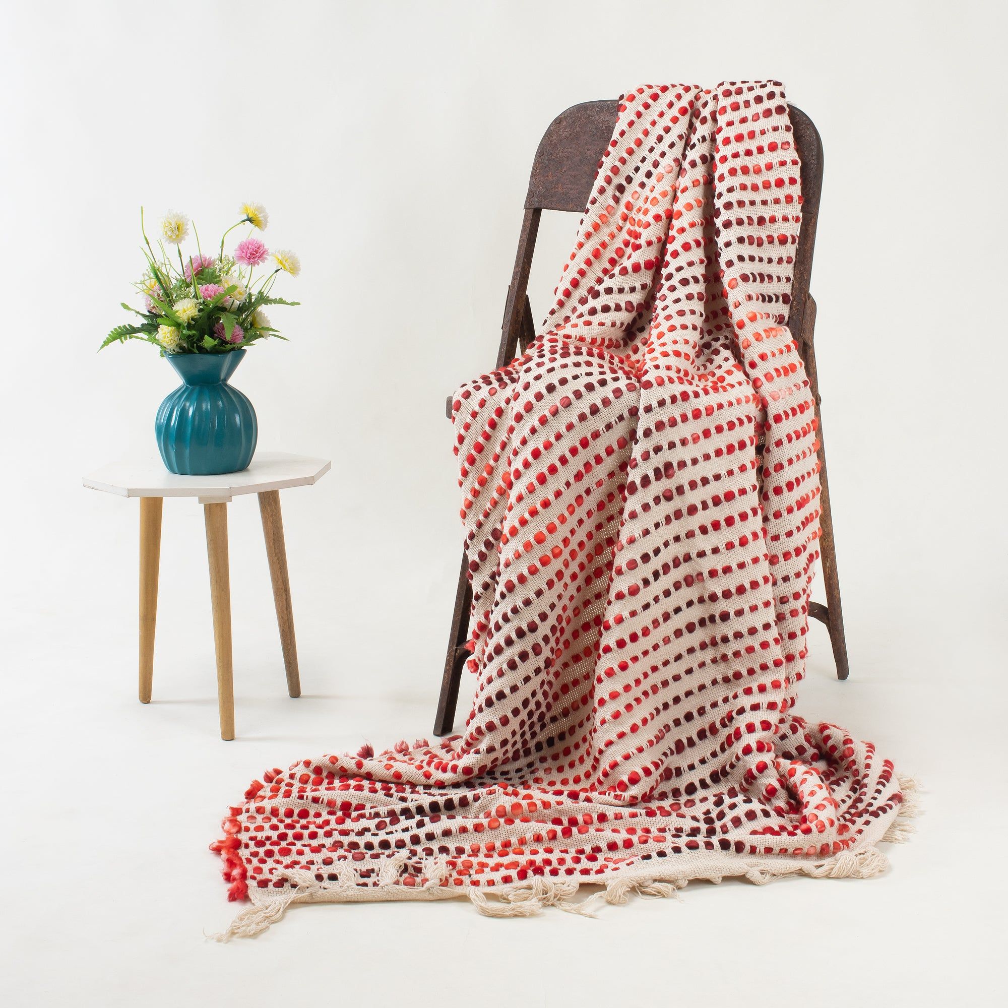Premium Quality Multicolor Soft Cotton Throws Blanket For Couch